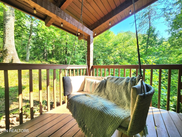4372 Boogertown Rd Unit 4, Sevierville, TN 37876 - wooden terrace with an outdoor living space