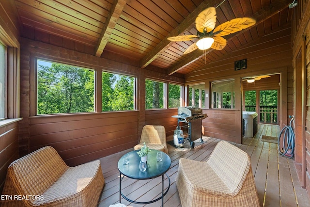 4372 Boogertown Rd Unit 4, Sevierville, TN 37876 - sunroom featuring a ceiling fan