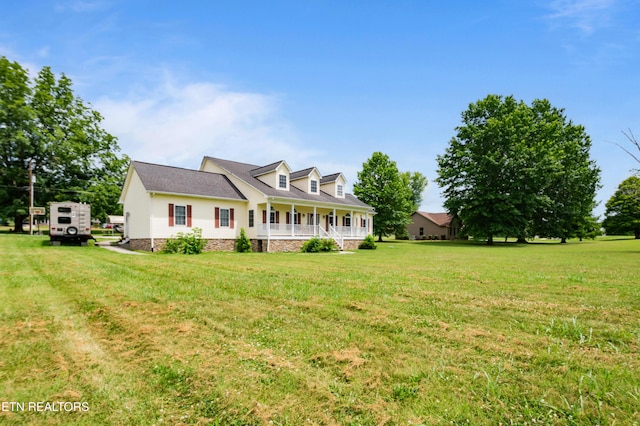 201 Locust Dr, Lafollette, TN 37766 - view of front of home with covered porch and a front lawn