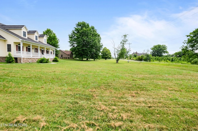 201 Locust Dr, Lafollette, TN 37766 - view of grassy yard with a porch