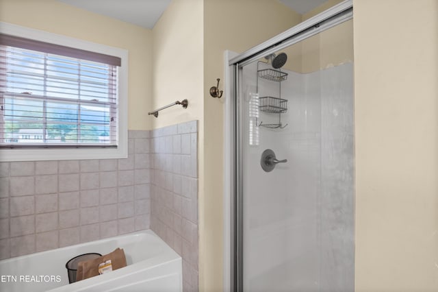 201 Locust Dr, Lafollette, TN 37766 - full bath with a stall shower and a bath