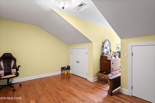 201 Locust Dr, Lafollette, TN 37766 - office space featuring lofted ceiling and wood finished floors