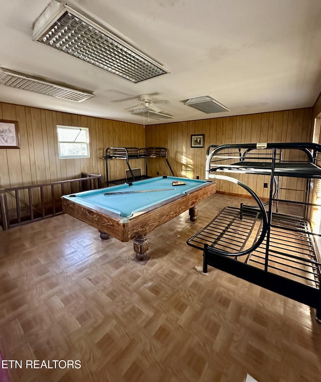 1855 Catoosa Rd, Wartburg, TN 37887 - rec room with wood walls and billiards