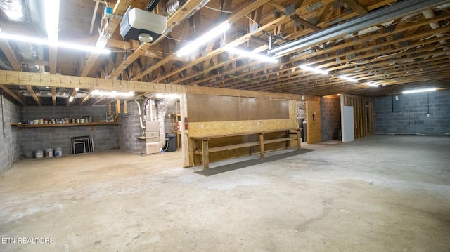 185 Florence Cir, Dandridge, TN 37725 - unfinished basement with heating unit