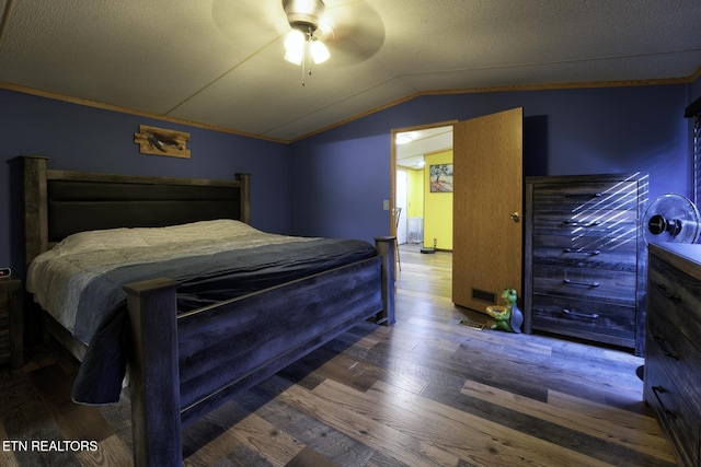 1872 Mitchell Farm Rd, Sevierville, TN 37876 - bedroom with lofted ceiling, wood finished floors, and ceiling fan