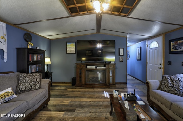 1872 Mitchell Farm Rd, Sevierville, TN 37876 - living room with wood finished floors and a glass covered fireplace
