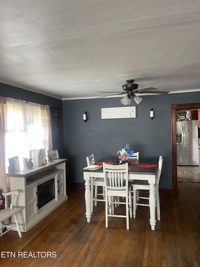 189 Bacon St, Jellico, TN 37762 - dining space with wood finished floors and ceiling fan