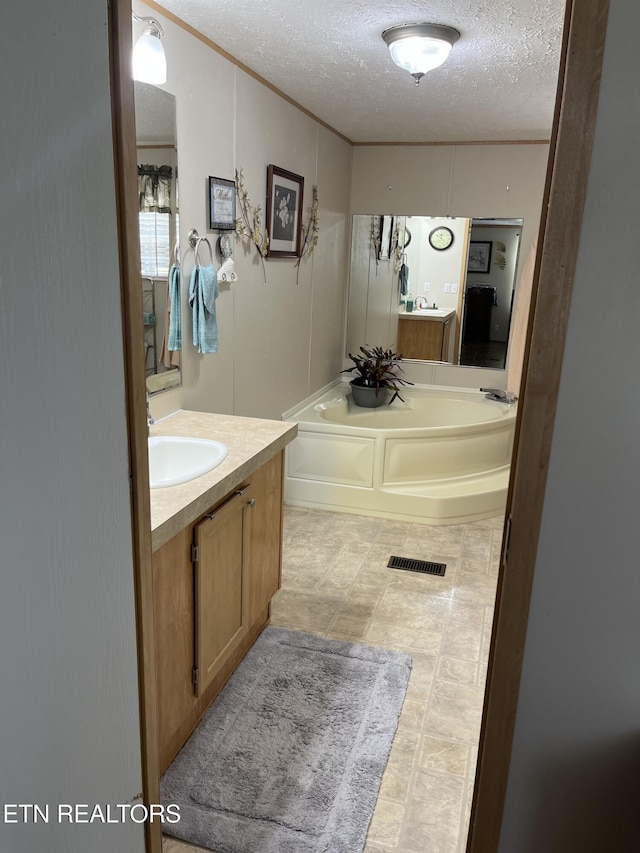 142 Lone Holly Ln, New Tazewell, TN 37825 - full bath featuring vanity, a textured ceiling, and a bath