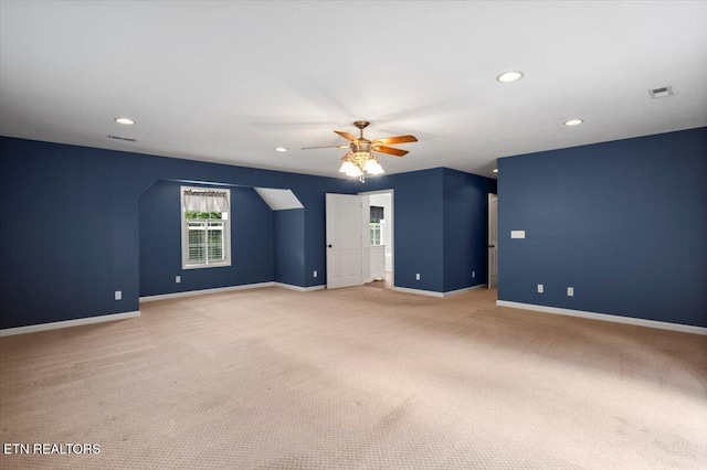 440 Indian Hills Rd, Oneida, TN 37841 - unfurnished room featuring ceiling fan, recessed lighting, and light carpet