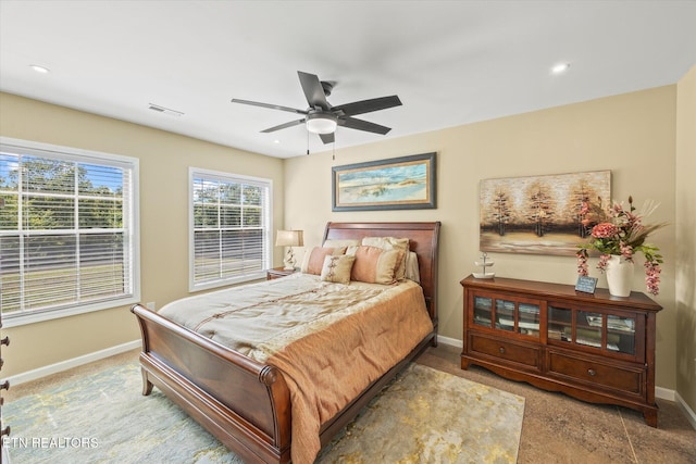 1721 Holly Bend Dr, Byrdstown, TN 38549 - bedroom featuring a ceiling fan and recessed lighting