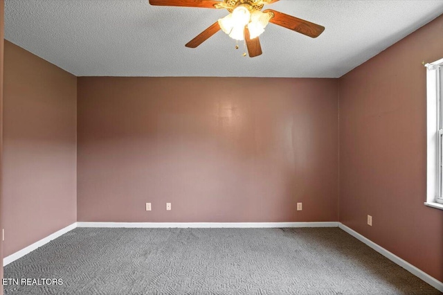 546 Park Rd, Caryville, TN 37714 - unfurnished room featuring a ceiling fan, carpet flooring, and a textured ceiling