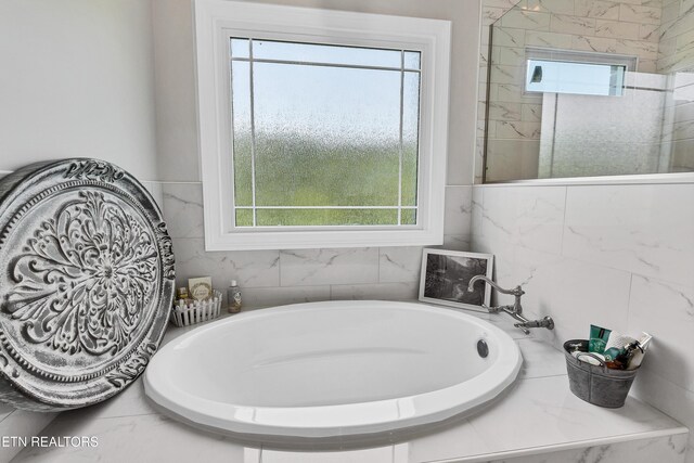 full bathroom featuring a bath