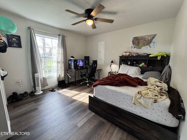 1353 Roy Owens Rd, Jamestown, TN 38556 - bedroom with wood finished floors and ceiling fan