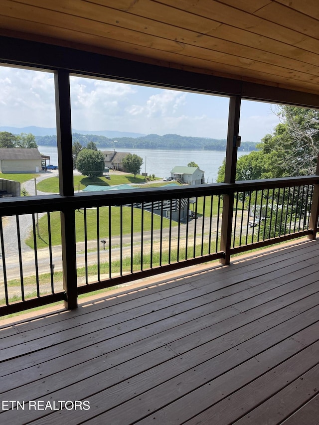 1908 Inskip Ln, Dandridge, TN 37725 - wooden terrace with a water view