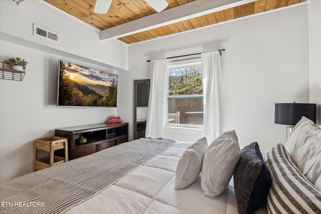 335 Sugar Mountain Way, Pigeon Forge, TN 37863 - bedroom with a wooden ceiling with exposed beams