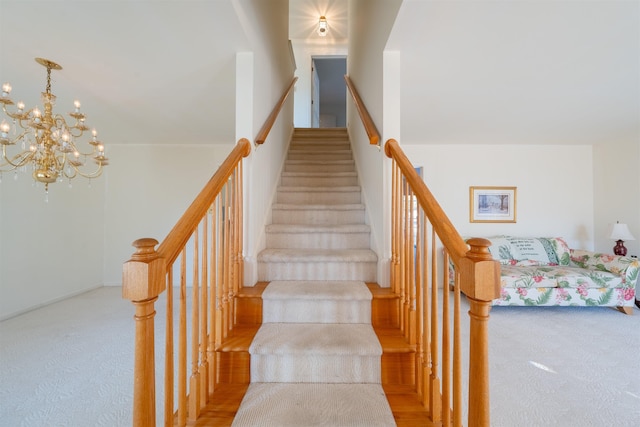 stairway with carpet