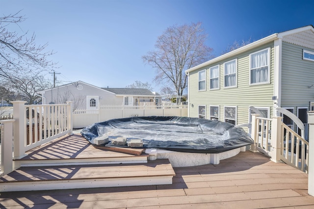 wooden deck with fence