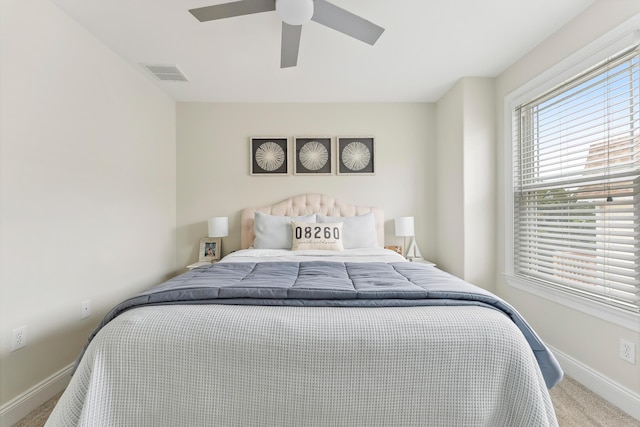 320 E 18th Ave Unit 200, North Wildwood, NJ 08260 - bedroom with baseboards, carpet, and a ceiling fan