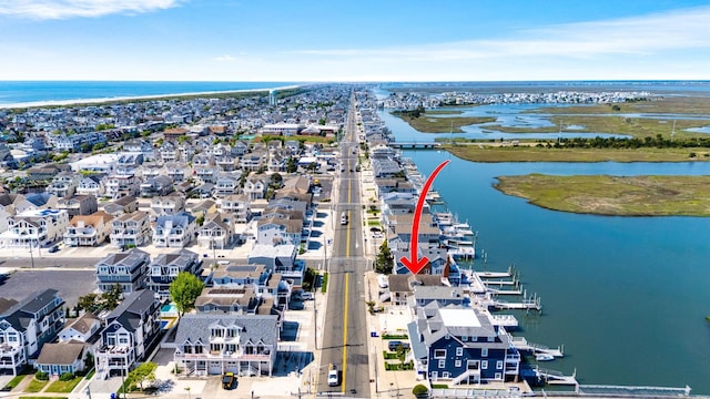 2568 Ocean Dr, Avalon, NJ 08202 - aerial perspective of suburban area featuring a large body of water