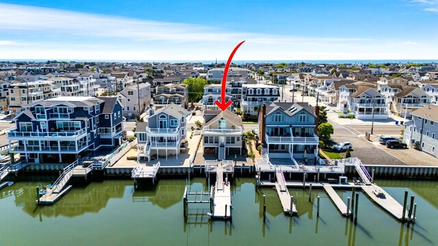 2568 Ocean Dr, Avalon, NJ 08202 - aerial view of residential area with a large body of water