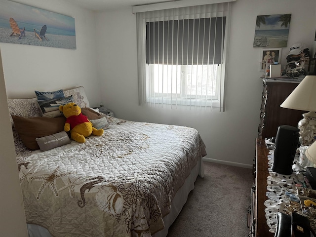 bedroom featuring carpet