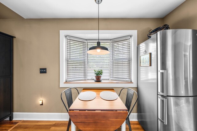 2068 N Shore Rd, Clermont, NJ 08210 - dining space featuring wood finished floors and a desk