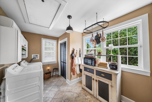 2068 N Shore Rd, Clermont, NJ 08210 - laundry room featuring cabinet space and washer and clothes dryer