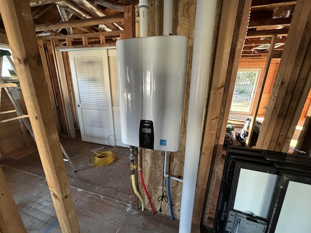 utilities featuring tankless water heater