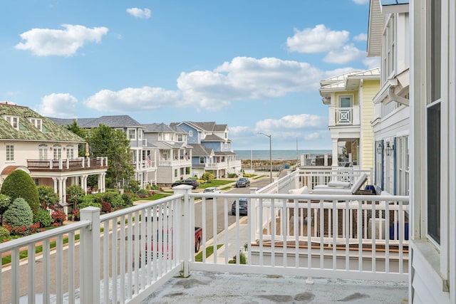 102 S Derby Ave, Ventnor, NJ 08406 - balcony featuring a residential view and a water view