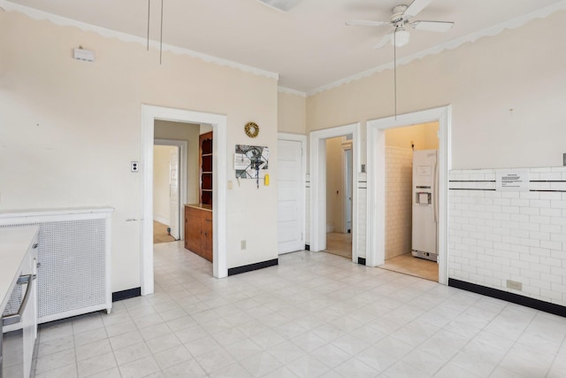 102 S Derby Ave, Ventnor, NJ 08406 - unfurnished room with ceiling fan and ornamental molding