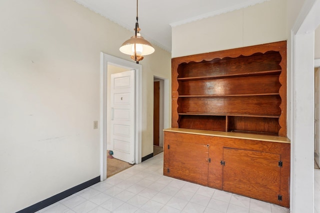 102 S Derby Ave, Ventnor, NJ 08406 - unfurnished dining area with light floors and ornamental molding