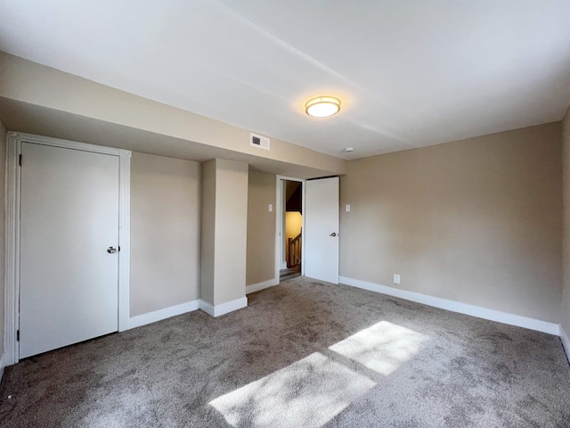 unfurnished bedroom with carpet floors