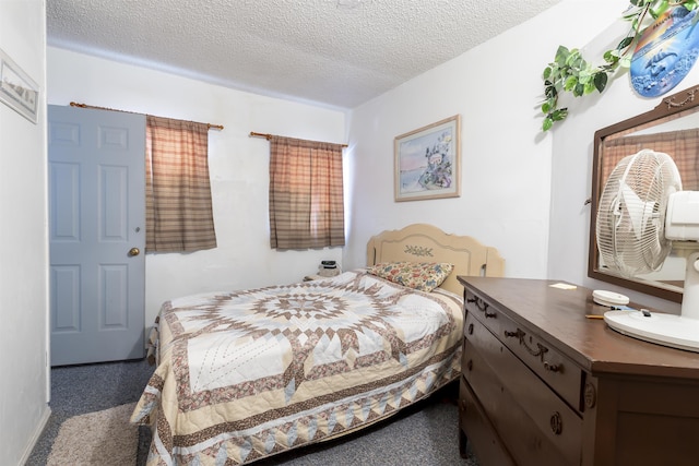 bedroom with a textured ceiling