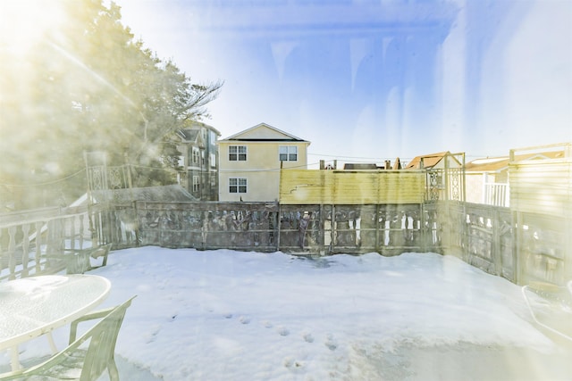 view of snowy yard