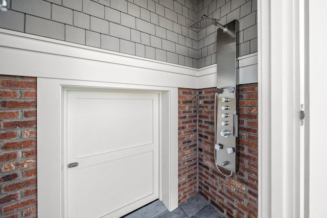 283 85th St, Stone Harbor, NJ 08247 - doorway to property with brick siding