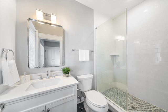 283 85th St, Stone Harbor, NJ 08247 - bathroom with a stall shower, toilet, and vanity