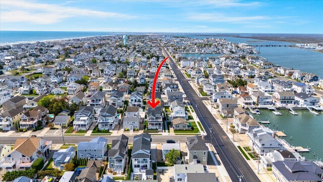 283 85th St, Stone Harbor, NJ 08247 - aerial view of property and surrounding area with a nearby body of water and nearby suburban area