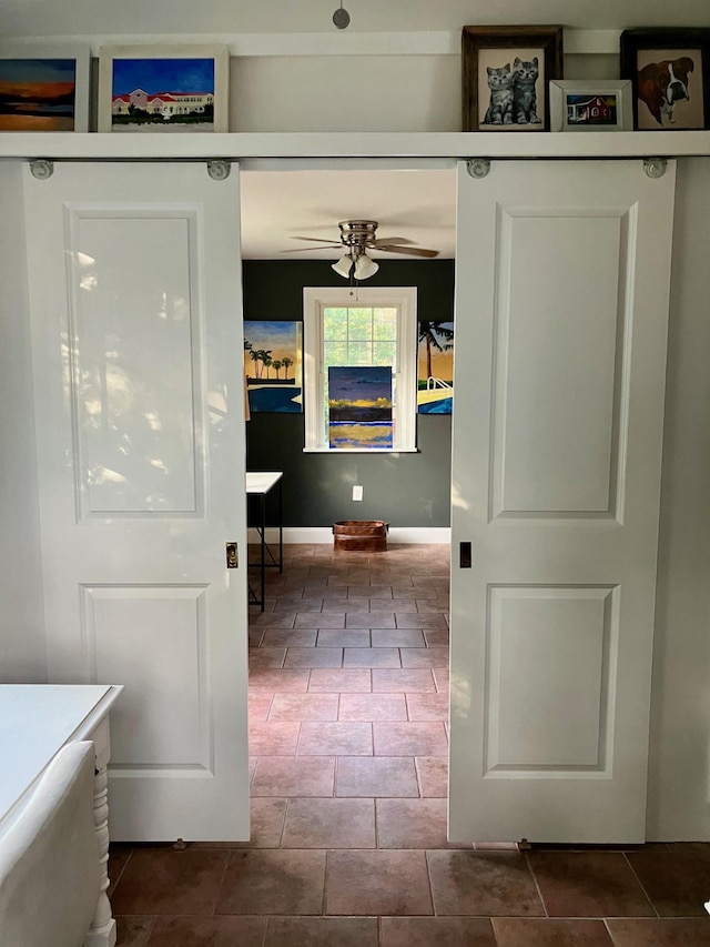 25 Shore Rd, Somers Point, NJ 08244 - bathroom featuring ceiling fan and baseboards
