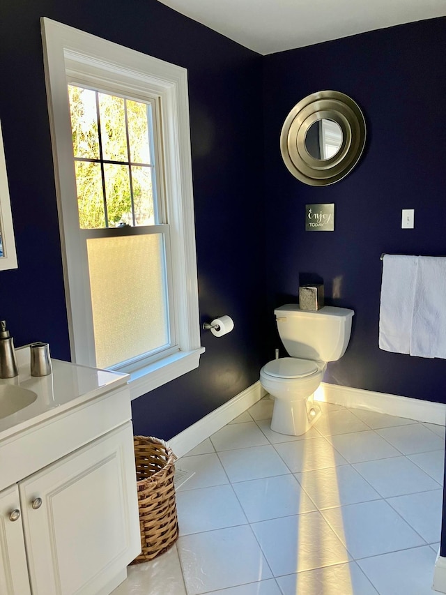 25 Shore Rd, Somers Point, NJ 08244 - half bathroom with vanity and tile patterned flooring