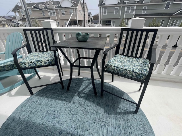 balcony featuring a residential view