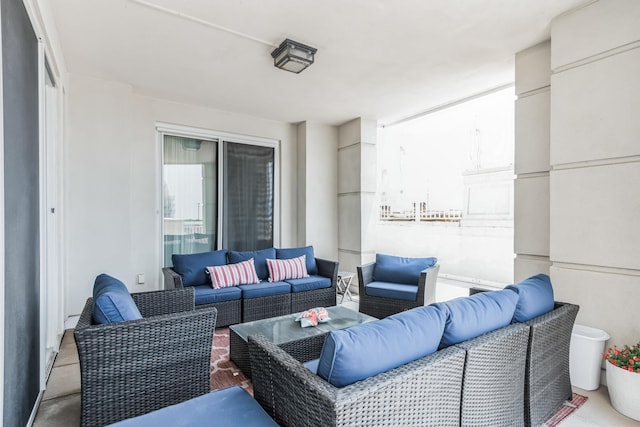 view of patio / terrace featuring an outdoor hangout area