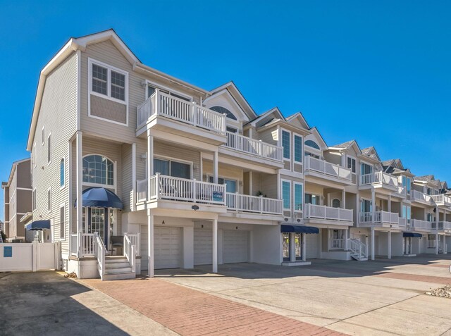 view of property featuring a garage