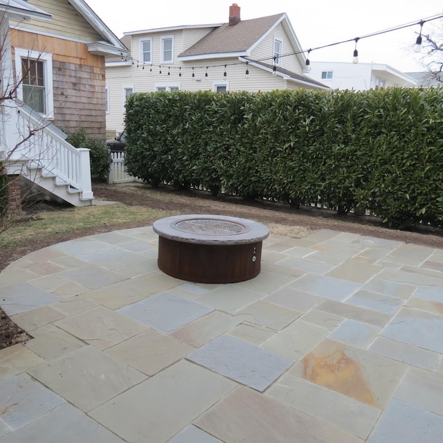 view of patio with fence