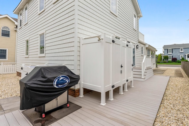 108 27th St, Avalon, NJ 08202 - wooden deck with area for grilling