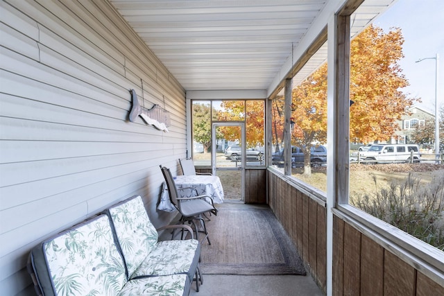 view of sunroom / solarium