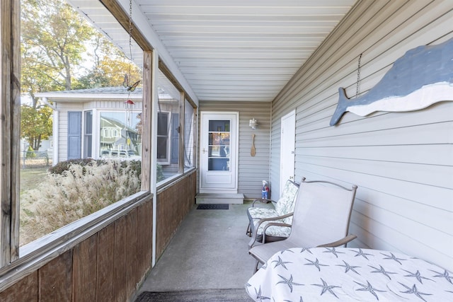 view of sunroom