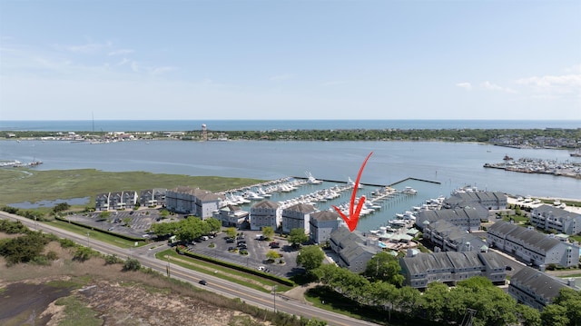 902 Ocean Dr Unit 306, Lower Township, NJ 08204 - bird's eye view with a water view