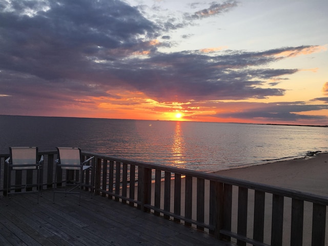 94 Delaware Ave, Fortescue, NJ 08321 - dock area featuring a deck with water view