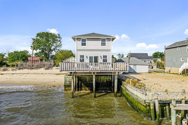 94 Delaware Ave, Fortescue, NJ 08321 - exterior space with a deck with water view