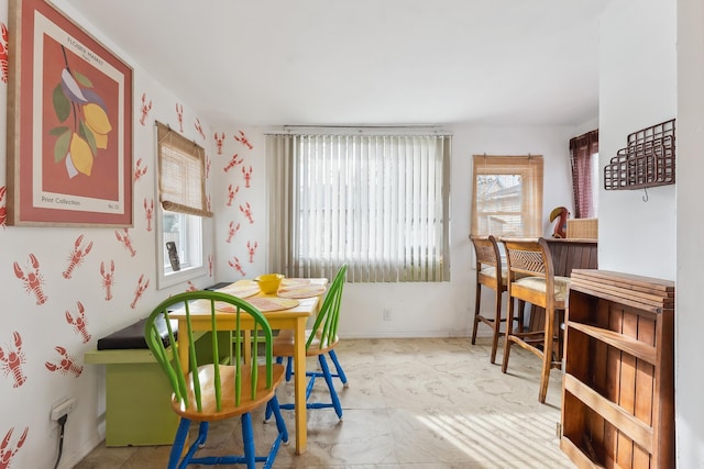 dining room featuring a wealth of natural light